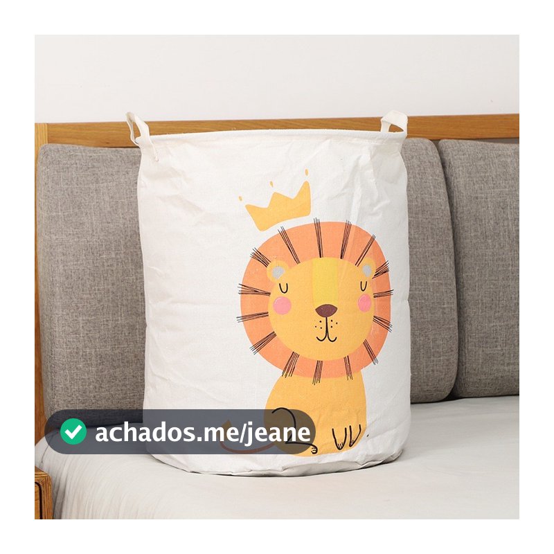 Cesto Organizador Multiuso Tecido Dobrável Roupa Brinquedos Lavanderia