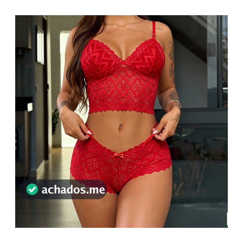 Conjuntos Lingerie de Renda Feminino Sexy Caleçon e Sutiã Sem Bojo Conjunto Espera Marido Baby Doll