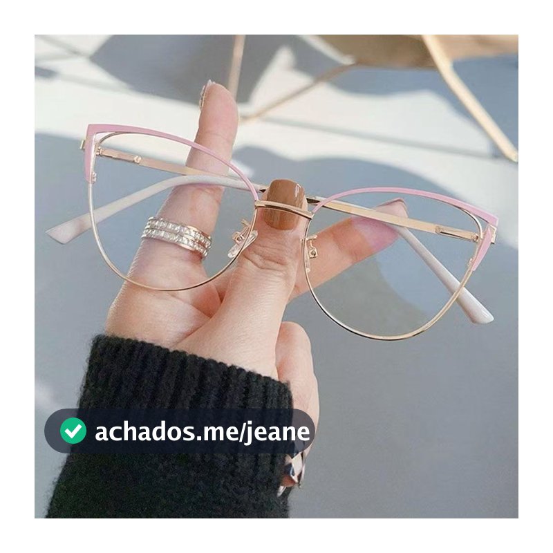 CEAE Square Eyewear, óculos de metal clássico com proteção contra luz azul para mulheres