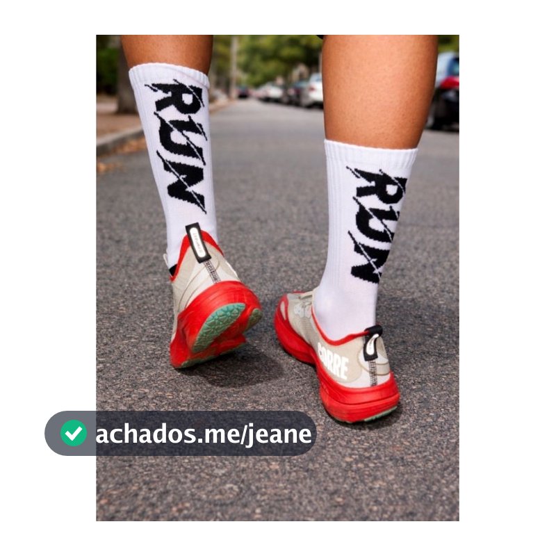 Meia Cano Alto Run Poliamida Corrida Caminhada Treino Colorida Neon