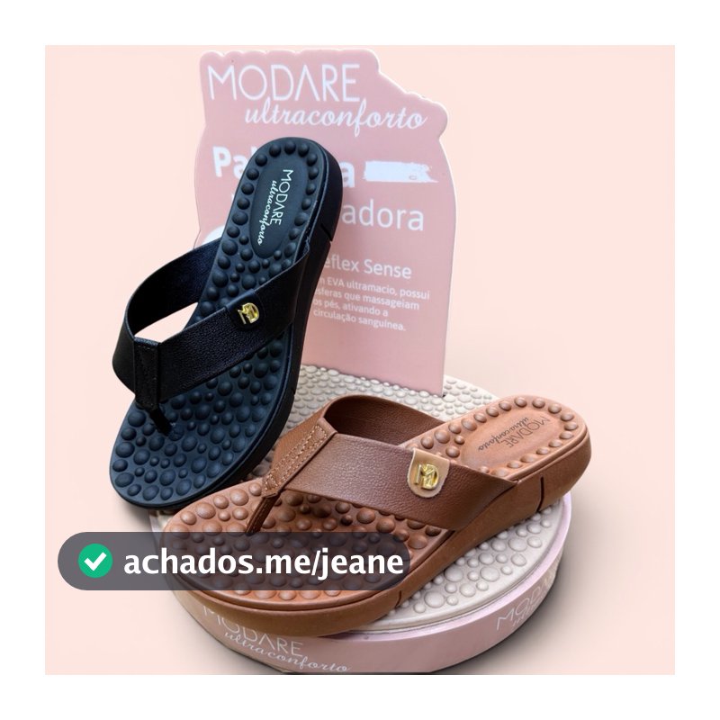 Chinelo Tamanco MODARE ORIGINAL Ultraconforto palmilha flex confort ORIGINAL 7142 2024 PROMOÇÃO