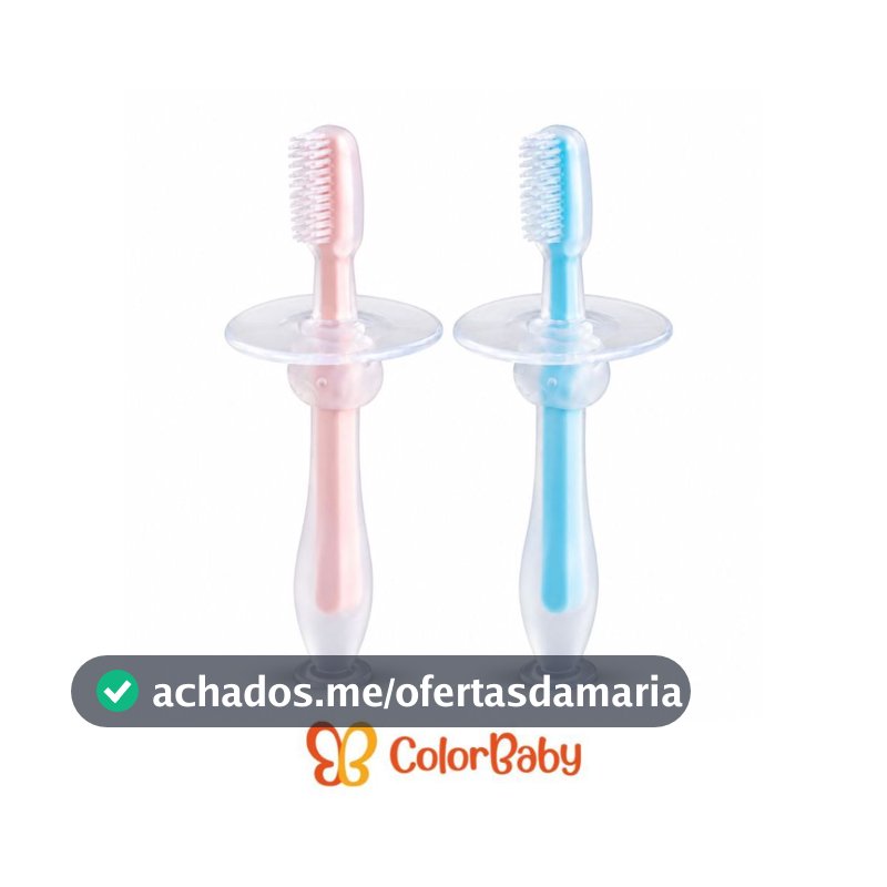 Escova de Dente de Silicone para Bebês - Saúde e Higiene Bucal - ColorBaby