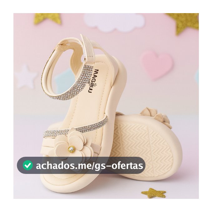 Sandália Feminina Infantil Confortável 1 Flor Delicada