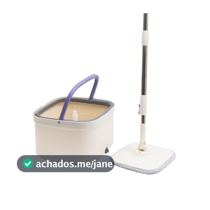 MOP GIRATÓRIO ÁGUA NOVA COM BALDE 4L E ESFREGÃO - SIMPLO