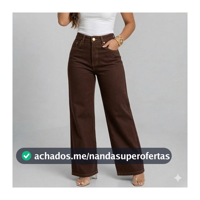 Calça jeans Wide leg  Cintura Alta