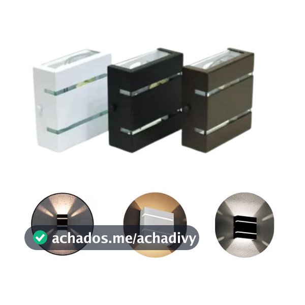 Kit 4 Arandela Luminária Slim Externa Interna 2 Frisos Moderna Apartamento Casa Corredores Jardim
