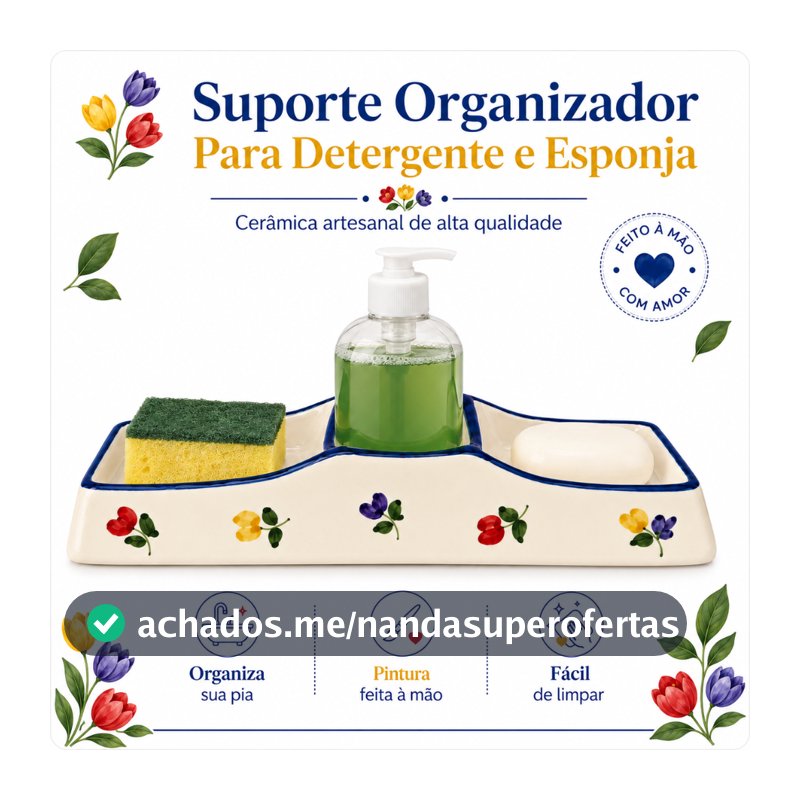 Suporte De Cerâmica Organizador De Detergente E Sabão Porta Detergente Para Cozinhas Decorado Oferta