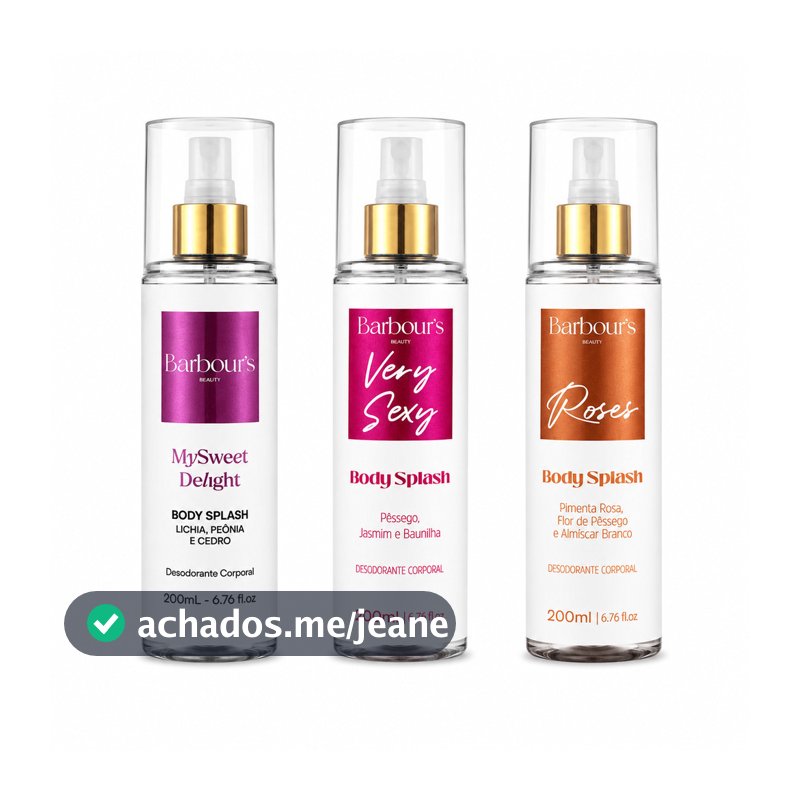 Kit 3 Body Splash Barbours Longa Fixacao