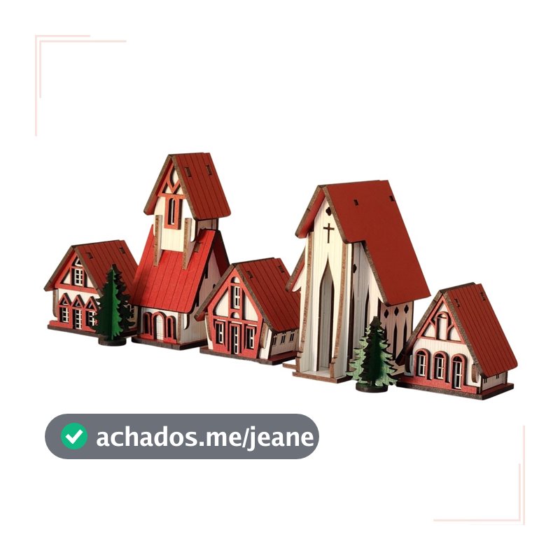 Vila de Natal com Igreja Decoração Natalina de Luxo Oferta