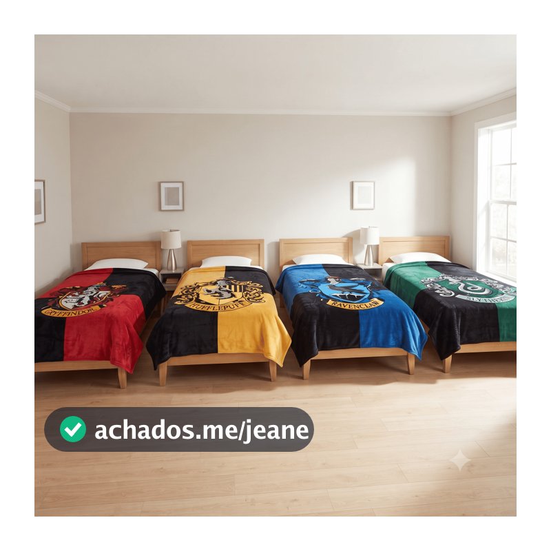 Manta Microfibra H.P Casas De Hogwarts Cobertor Macio E Aconchegante Presente Potterhead