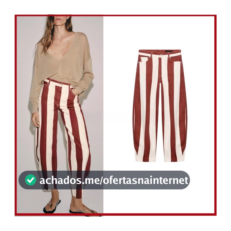 2026 verão novo produto feminino estilo Casual estilo zíper cintura alta contraste cor listrado calças jeans cônicas 684