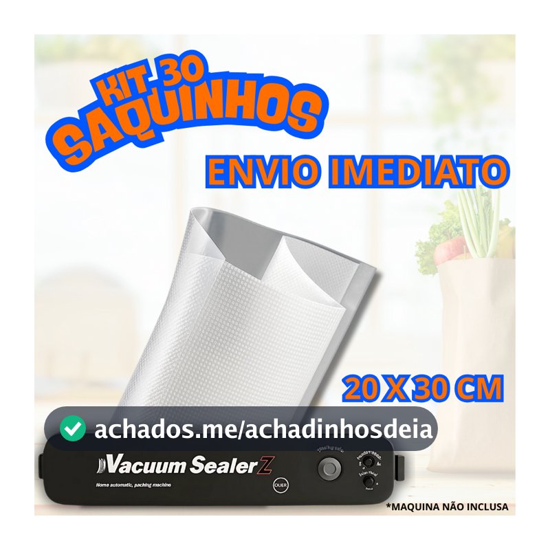 Embalagem A Vácuo com Ranhura Seladora Nylon 12 Micras Alta Resistência Alimento Freezer Conservação kit 100 30 10