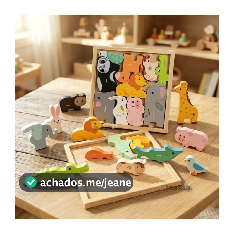 Brinquedo Quebra Cabeça Educativo Montessori Tabuleiros C/ Pinos Animais Dinossauros de encaixe formas