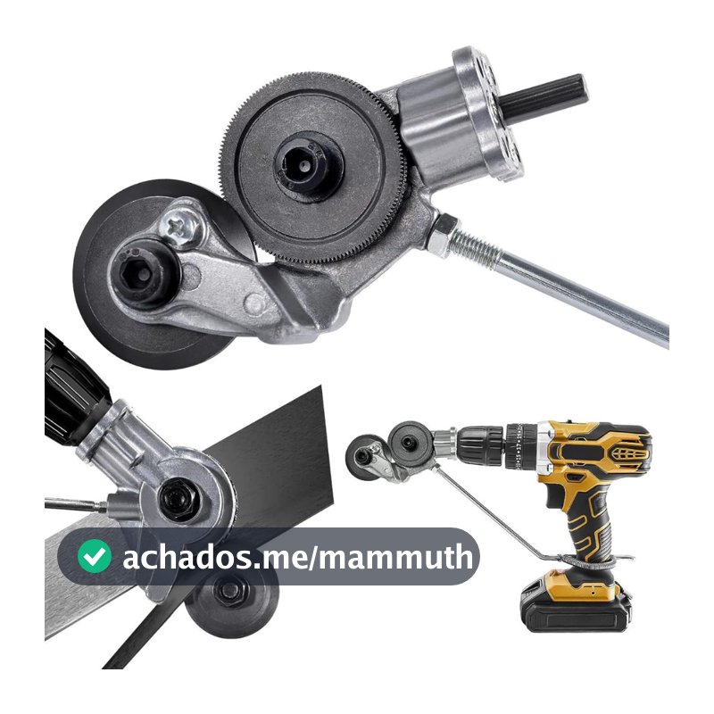 Adaptador De Corte Para Parafusadeira Furadeira Cortar Chapa Calhas Metal Alumínio Conector Com Acessório