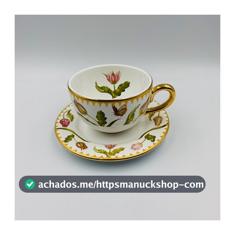 Xícara de chá + Pires Jardins - Scalla - 1ª linha