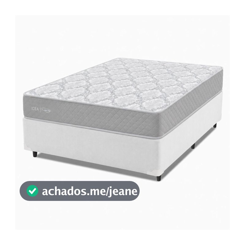 Cama Box Casal Double Face 100% D33 Edén 138x188x55cm Herval - Suporta até 100kg por pessoa