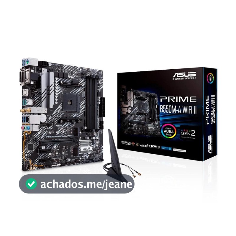 Placa Mãe Asus Prime B550M-A AC Wi-Fi AM4 DDR4 M.2 PCIe 4.0
