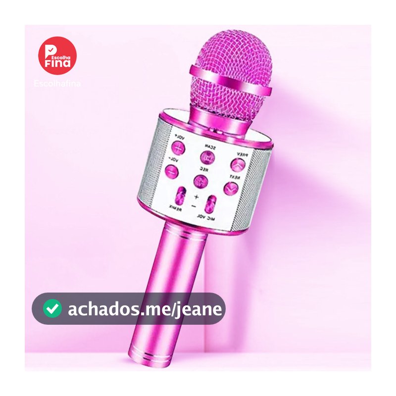 Brinquedo Microfone Karaokê Bluetooth com Efeitos de Voz para Crianças