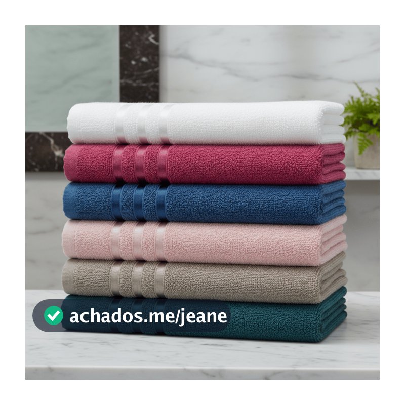 kit 5pçs Toalhas de Rosto Cores Sortidas Simples 45x60cm 100% Algodão Coleção Jade