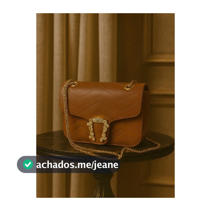Bolsa Feminina Sofia Bordado W Com Corrente Para Festa e Casual
