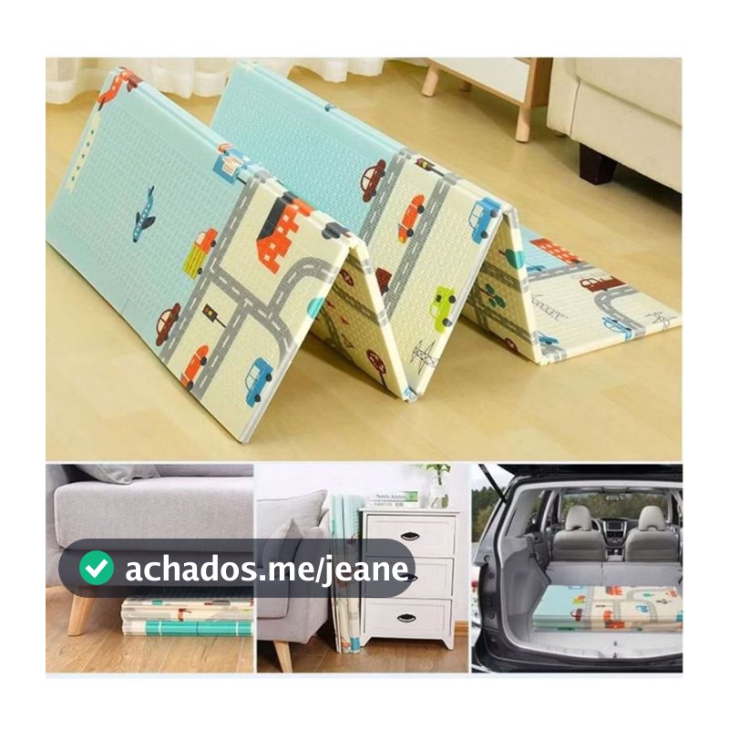 Tapete Infantil Grande Dupla Face Emborrachado Estampas Sortidas Tatame Dobrável Bebe - Envio Agora!