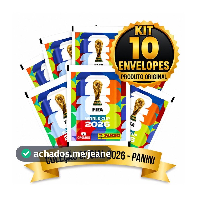 Kit Figurinhas Copa do Mundo 2026 Produto Original Complete seu album 5/10/15 pacotes