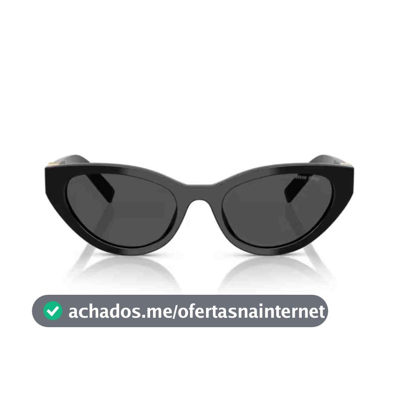Óculos de Sol MiuMiu Preto 0MU A04S 16K08Z54