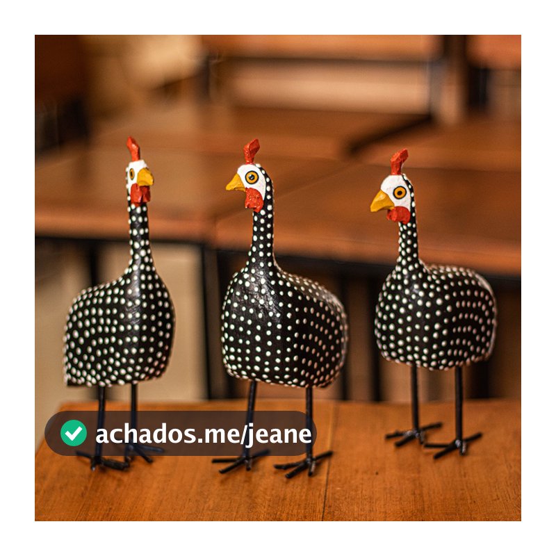 Decoração Galinha Dangola de Madeira - Decorativo Artesanal