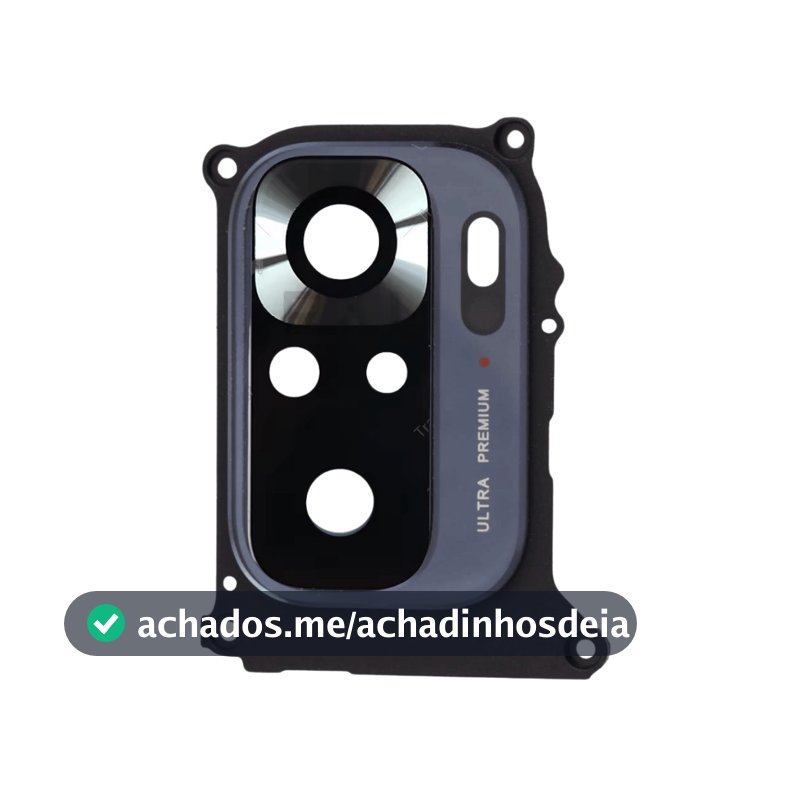 Lente Completa da Câmera Traseira Compatível Redmi Note 10 Preto