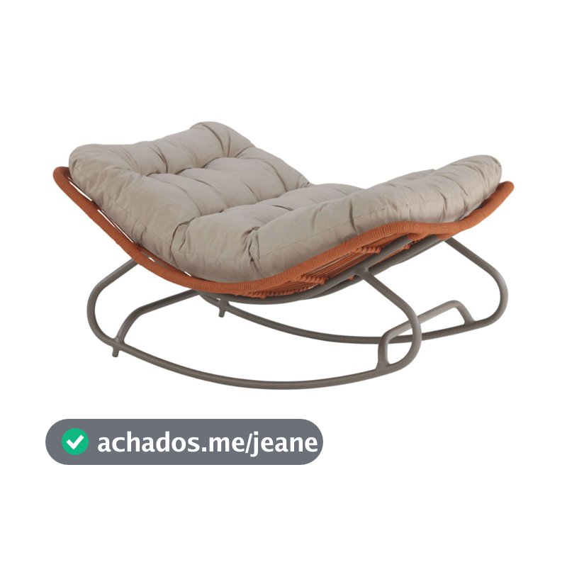 Cadeira Balanço Viena em Alumínio e Corda Náutica Conforto para Jardim Área Sala Trama Original