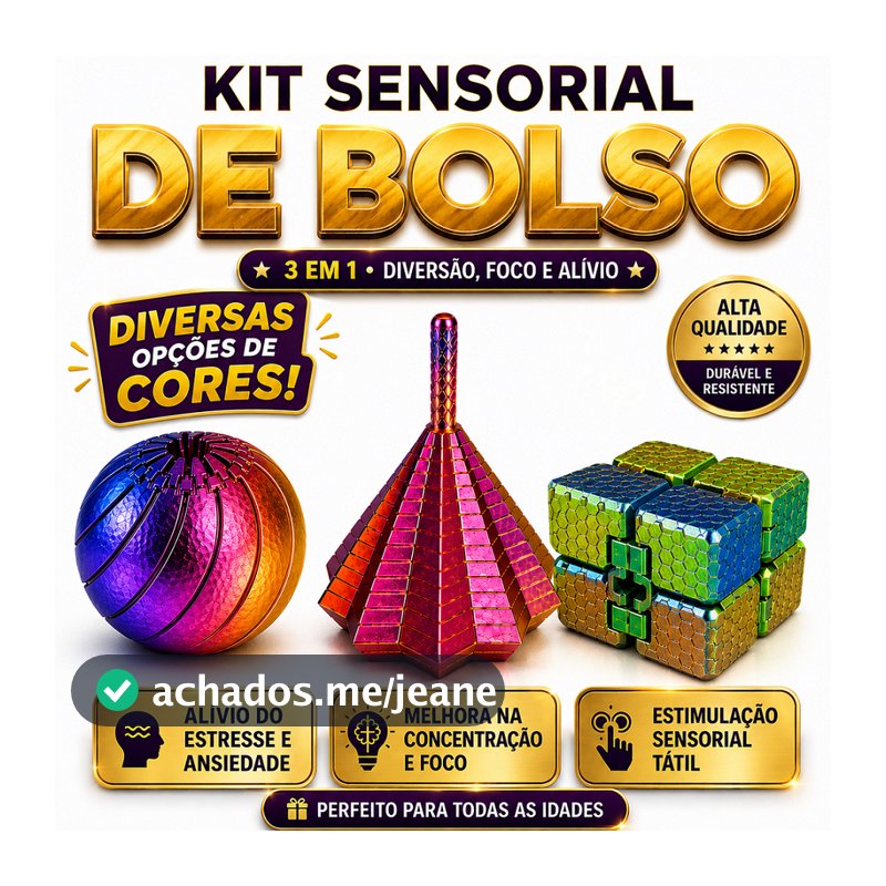 Kit Fidget Toy 3D - Bola Estrela e Cubo - Multicolorido Anti Stress Ansiedade TDAH Autismo