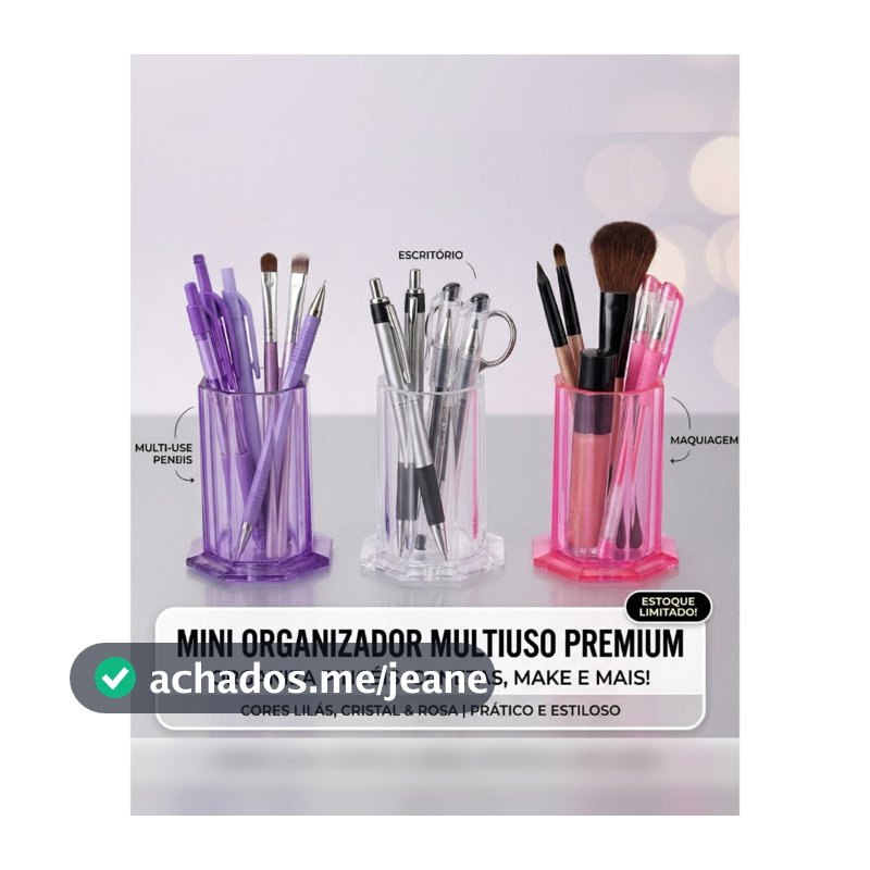 Porta Escovas Pincéis Multiuso 1 UNIDADE Acrílico Compacto Organizador Nail Designer - SQ7313