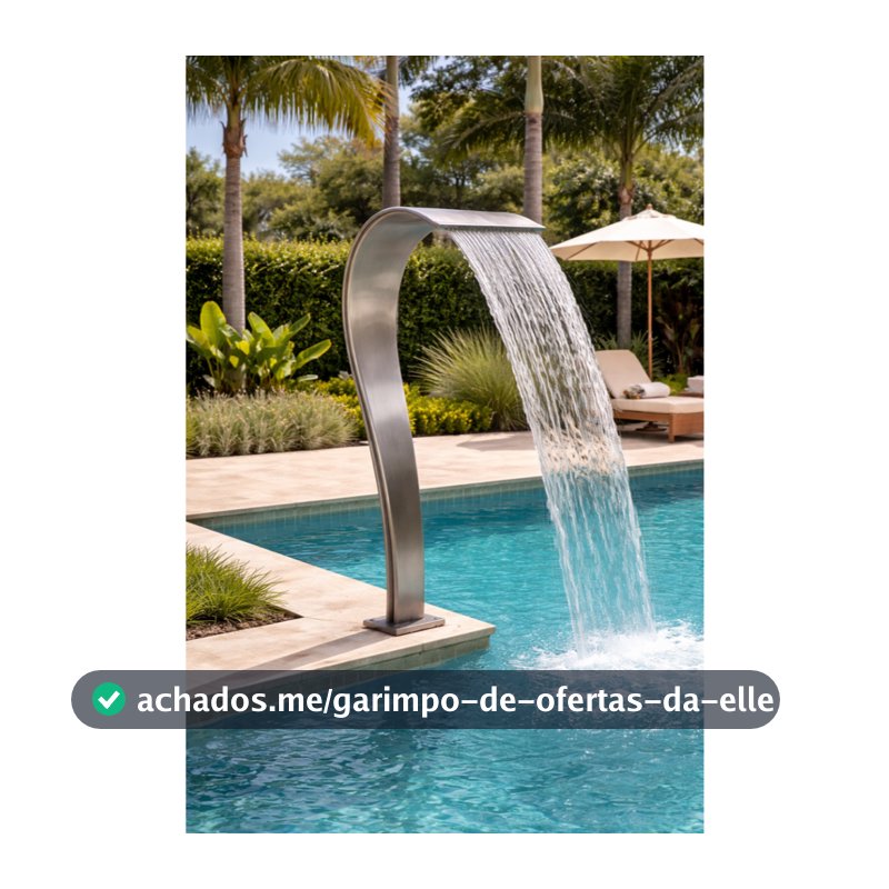 Cascata Naja Aço Inox Piscina
