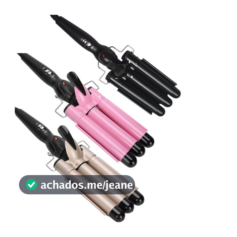 Prancha Triondas Ondulador Formador Triplo 22mm Modelador de Cachos Onda Cabelo Cerâmica Para Longo E Curto 200