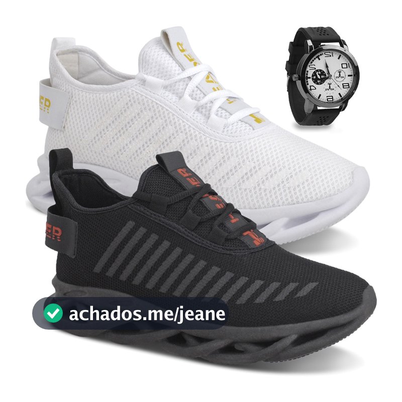 Kit 2 Tênis Masculino Header Infinite Casual Esportivo Barato + Relógio