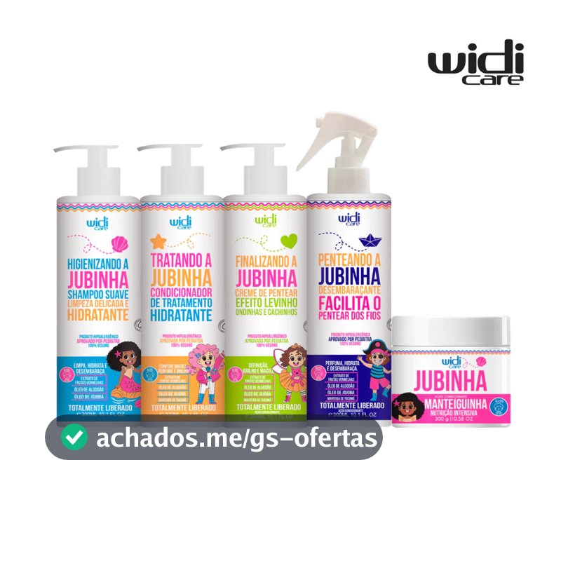 Widi Care Kit Jubinha Efeito Levinho Infantil Totalmente Liberado