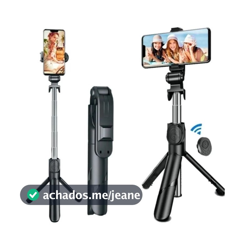 Bastão de selfie telescópico Bluetooth com controle remoto para celular com suporte de tripé com luz para selfie
