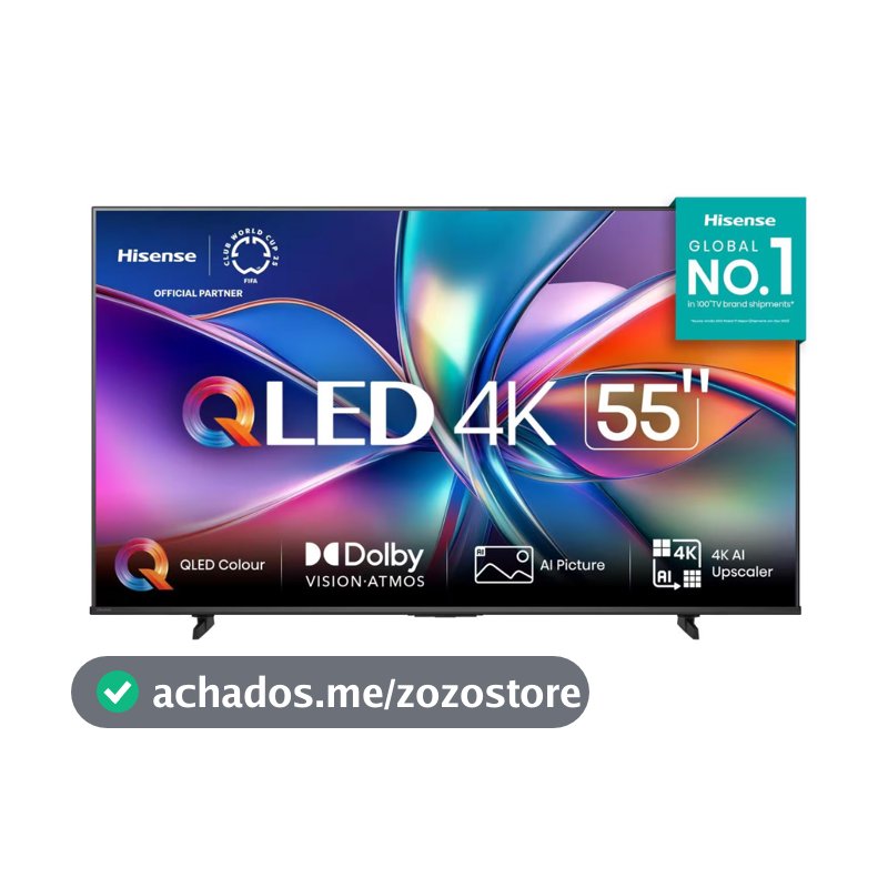 Smart TV 55 4K UHD QLED 55Q6QV HDR10 Dolby Atmos Vidaa U9 Hisense