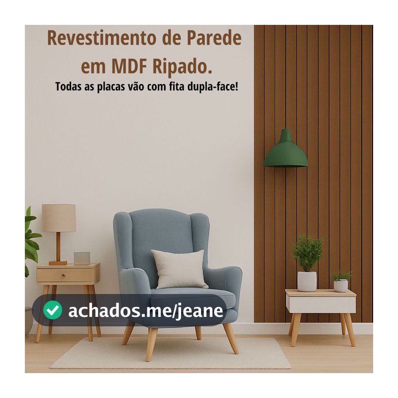 Kit Revestimento Ripado Painel Placa Decorativa MDF 45x11cm Envio Rápido