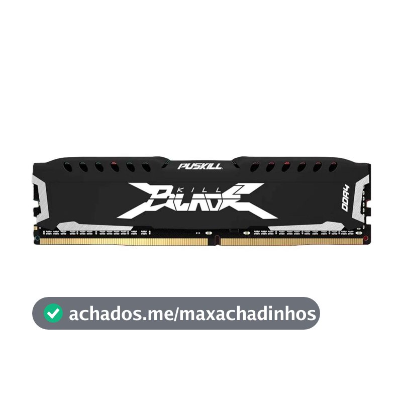 Memória DDR4 Puskill Killblade, 8GB, 3200MHz, Preta, PSK-D4D16M3200B-8G