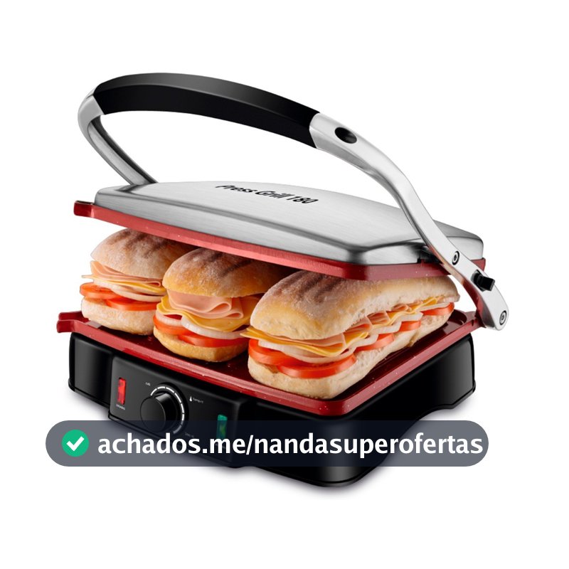 Sanduicheira Grill antiaderente 1800W - PG-02 - Mondial