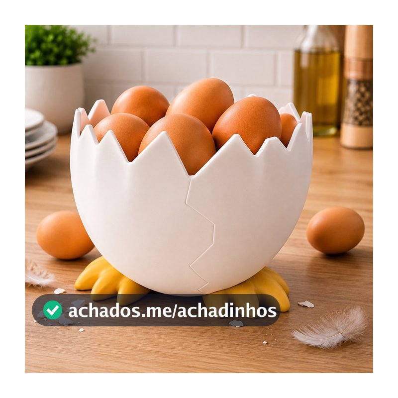 Porta Ovos Ovo Decorativo Galinha | Organizador Criativo para Cozinha e Bancada