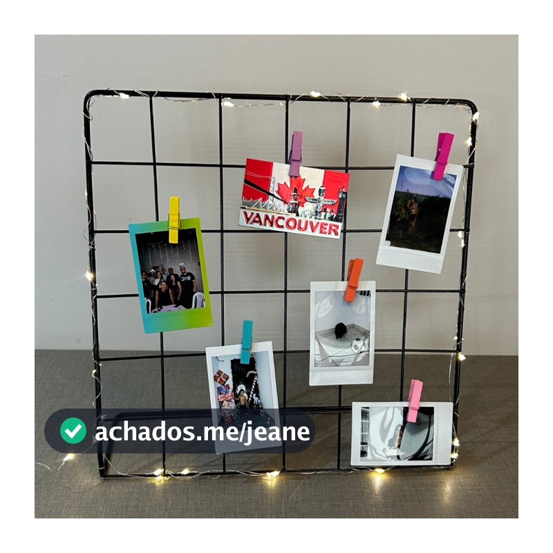 Painel Aramado de Mesa Tela Aramada Quadro de Fotos Com Fio de Led  Decoração de Natal Com Suporte de Parede