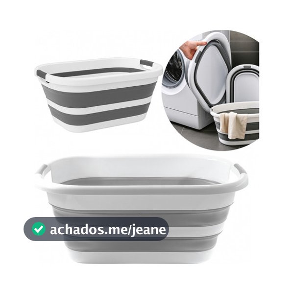 Balde Dobrável Retrátil Flexível 26L Silicone Com Alça Premium Alta Qualidade 26 Litros - Powermaid