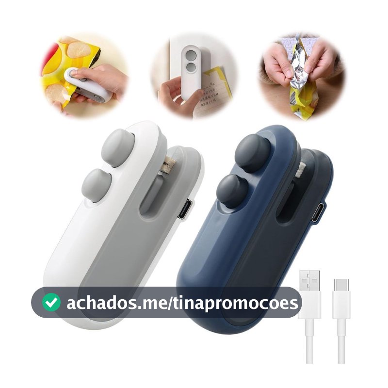 1/2/3/4 Peças Mini Máquina Seladora Recarregável Para Embalagens Plásticas - Selagem Rápida/ Alta Qualidade/ Promoção