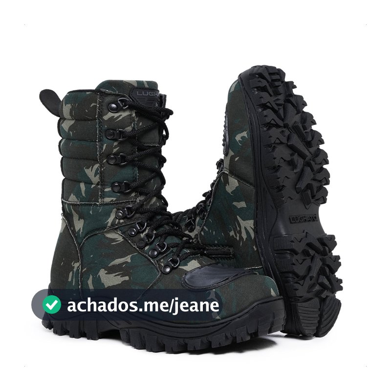 Coturno Militar Camuflado Caça E Pesca