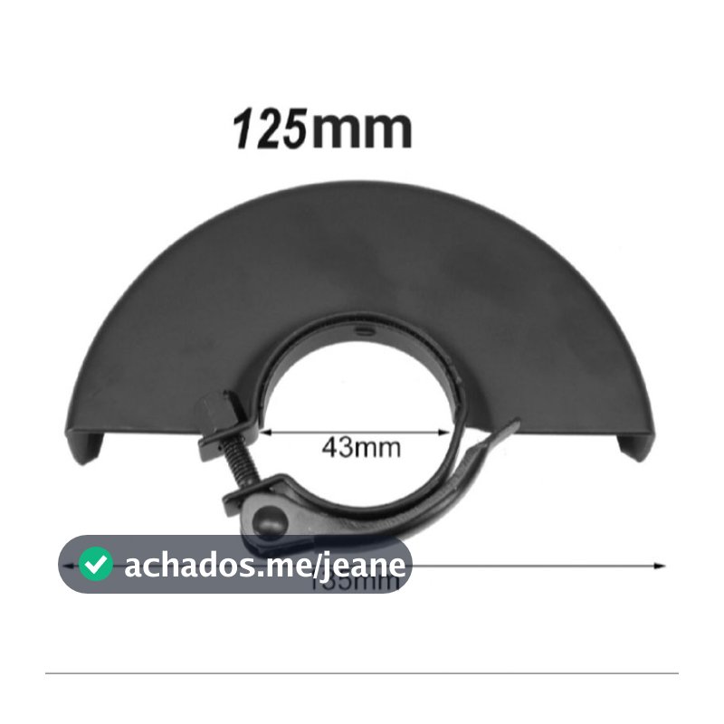 capa de proteção para esmerilhadeira 125mm com encaixe rápido