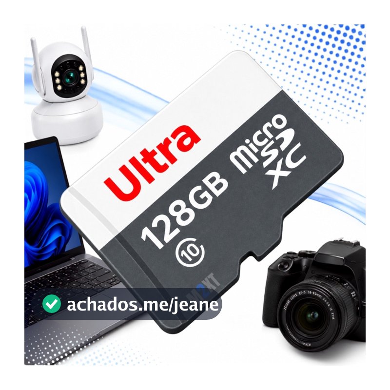 Cartão de Memória Micro SD 128GB Classe 10 Alta Velocidade Para Celular Câmera Drone