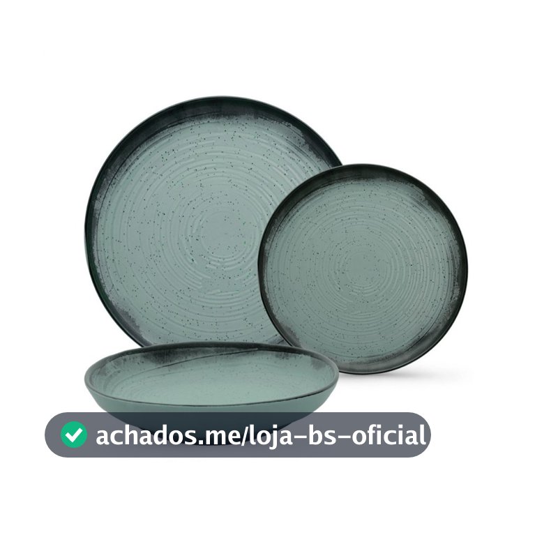 Aparelho de Jantar 18 Peças Flat Pacífico Cerâmica Oxford Jogo de Jantar