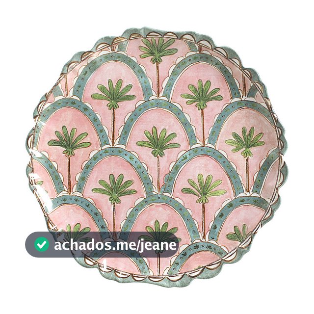 Sousplat Cerâmica Palm Garden
